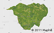 Satellite Map of Mweka, single color outside