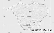 Silver Style Map of Mweka, single color outside