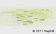 Physical Panoramic Map of Mweka, lighten