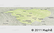 Physical Panoramic Map of Mweka, semi-desaturated