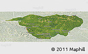Satellite Panoramic Map of Mweka, lighten