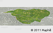 Satellite Panoramic Map of Mweka, lighten, semi-desaturated
