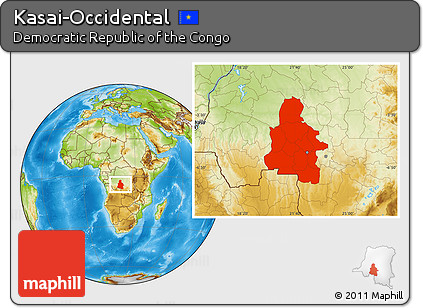 Physical Location Map of Kasai-Occidental