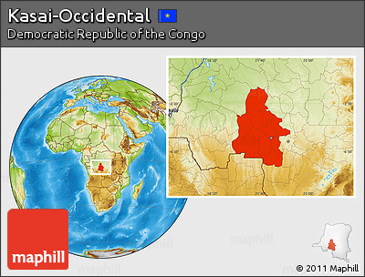 Physical Location Map of Kasai-Occidental