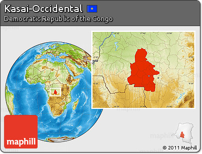 Physical Location Map of Kasai-Occidental