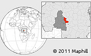 Blank Location Map of Dimbelenge, highlighted country, highlighted grandparent region