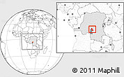 Blank Location Map of Dimbelenge, highlighted country, highlighted parent region, within the entire country