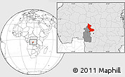 Blank Location Map of Dimbelenge, highlighted country, highlighted parent region