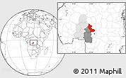 Blank Location Map of Dimbelenge, highlighted parent region, highlighted grandparent region