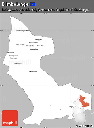 Gray Simple Map of Dimbelenge, single color outside