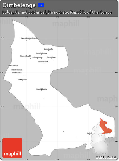 Gray Simple Map of Dimbelenge, single color outside