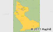 Savanna Style Simple Map of Dimbelenge, single color outside