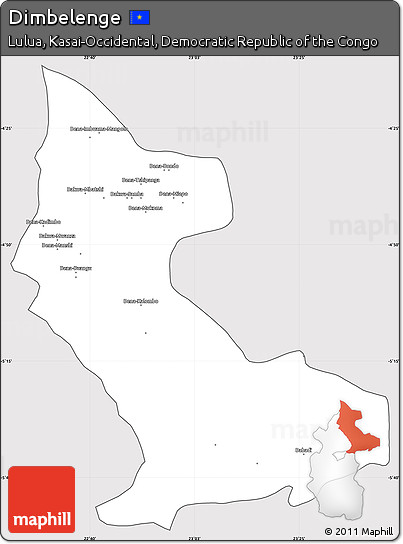 Silver Style Simple Map of Dimbelenge, cropped outside