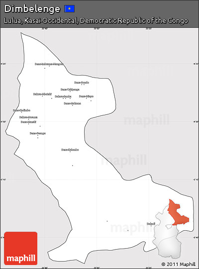 Silver Style Simple Map of Dimbelenge, cropped outside