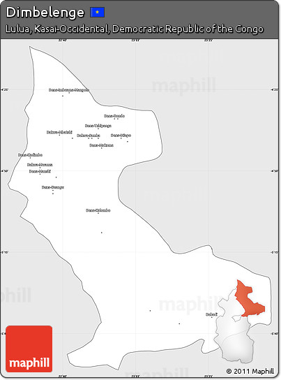 Silver Style Simple Map of Dimbelenge, single color outside
