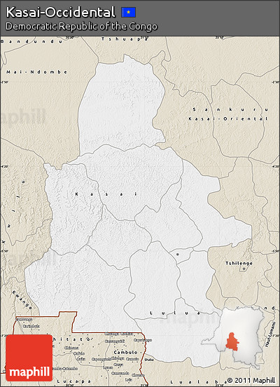 Classic Style Map of Kasai-Occidental