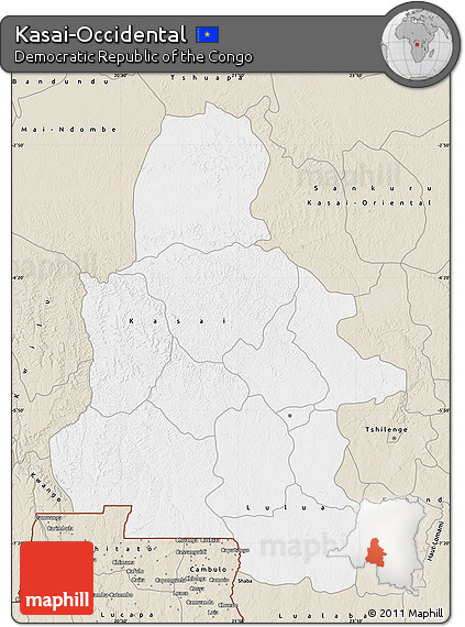 Classic Style Map of Kasai-Occidental