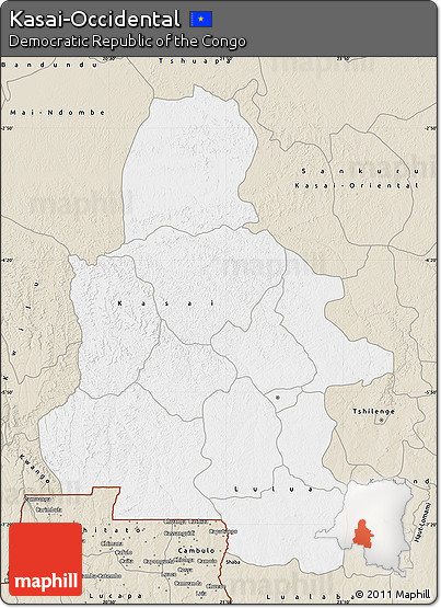 Classic Style Map of Kasai-Occidental