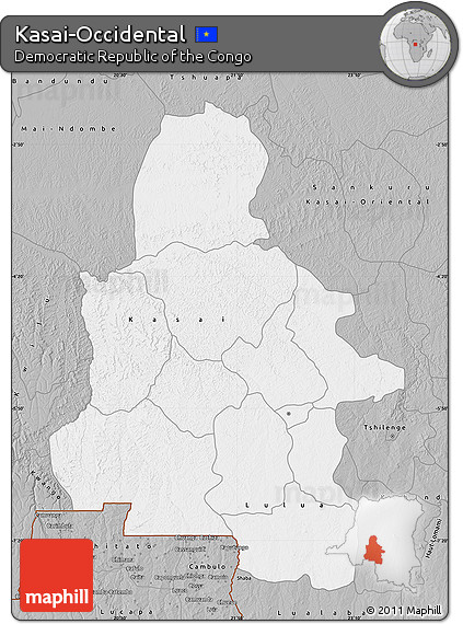 Gray Map of Kasai-Occidental