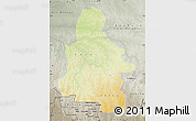 Physical Map of Kasai-Occidental, semi-desaturated