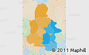 Political Map of Kasai-Occidental, lighten