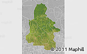 Satellite Map of Kasai-Occidental, lighten, desaturated