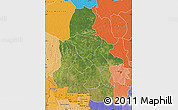 Satellite Map of Kasai-Occidental, political shades outside