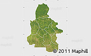Satellite Map of Kasai-Occidental, single color outside