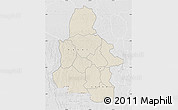 Shaded Relief Map of Kasai-Occidental, lighten, desaturated