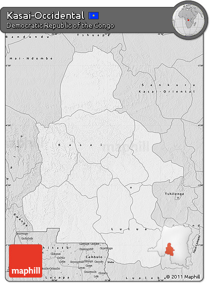 Silver Style Map of Kasai-Occidental