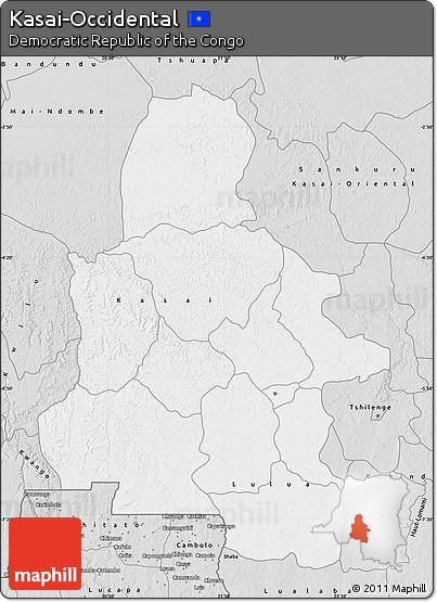 Silver Style Map of Kasai-Occidental