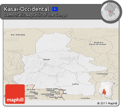 Classic Style Panoramic Map of Kasai-Occidental