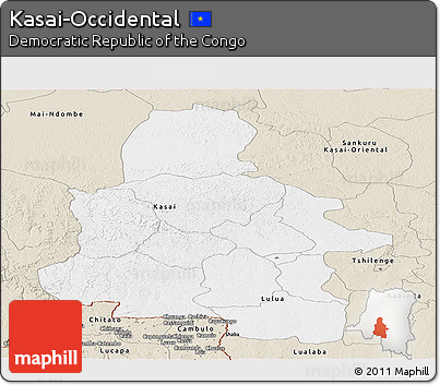 Classic Style Panoramic Map of Kasai-Occidental