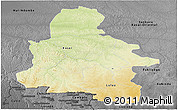 Physical Panoramic Map of Kasai-Occidental, darken, desaturated