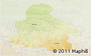 Physical Panoramic Map of Kasai-Occidental, lighten