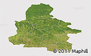 Satellite Panoramic Map of Kasai-Occidental, cropped outside