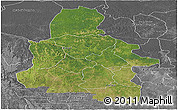 Satellite Panoramic Map of Kasai-Occidental, desaturated