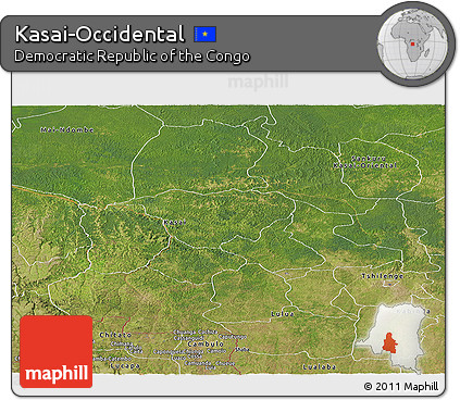 Satellite Panoramic Map of Kasai-Occidental