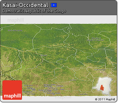 Satellite Panoramic Map of Kasai-Occidental