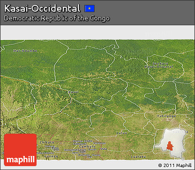 Satellite Panoramic Map of Kasai-Occidental