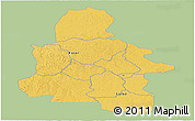 Savanna Style Panoramic Map of Kasai-Occidental, single color outside