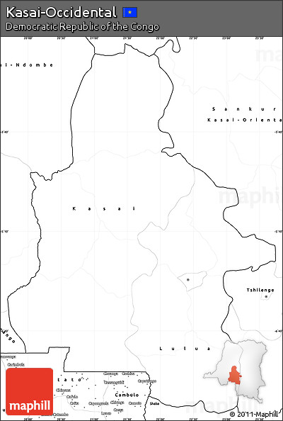 Blank Simple Map of Kasai-Occidental
