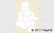 Classic Style Simple Map of Kasai-Occidental, single color outside