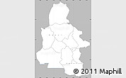 Gray Simple Map of Kasai-Occidental, single color outside