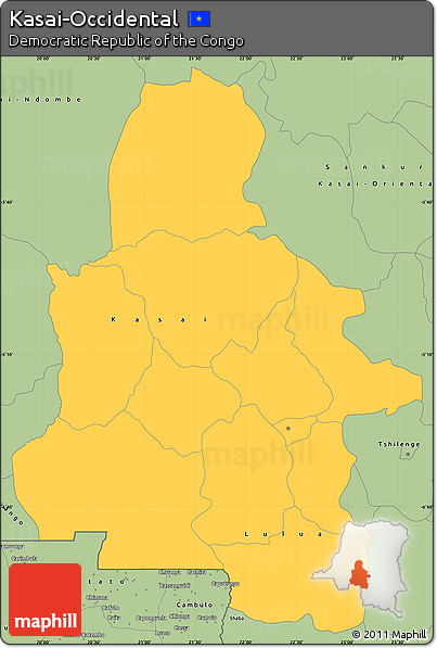 Savanna Style Simple Map of Kasai-Occidental