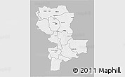 Gray 3D Map of Kasai-Oriental, single color outside