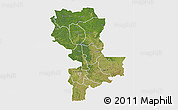 Satellite 3D Map of Kasai-Oriental, single color outside