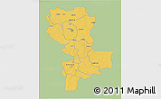 Savanna Style 3D Map of Kasai-Oriental, single color outside