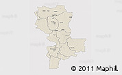 Shaded Relief 3D Map of Kasai-Oriental, single color outside