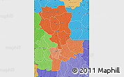 Political Shades Map of Kasai-Oriental